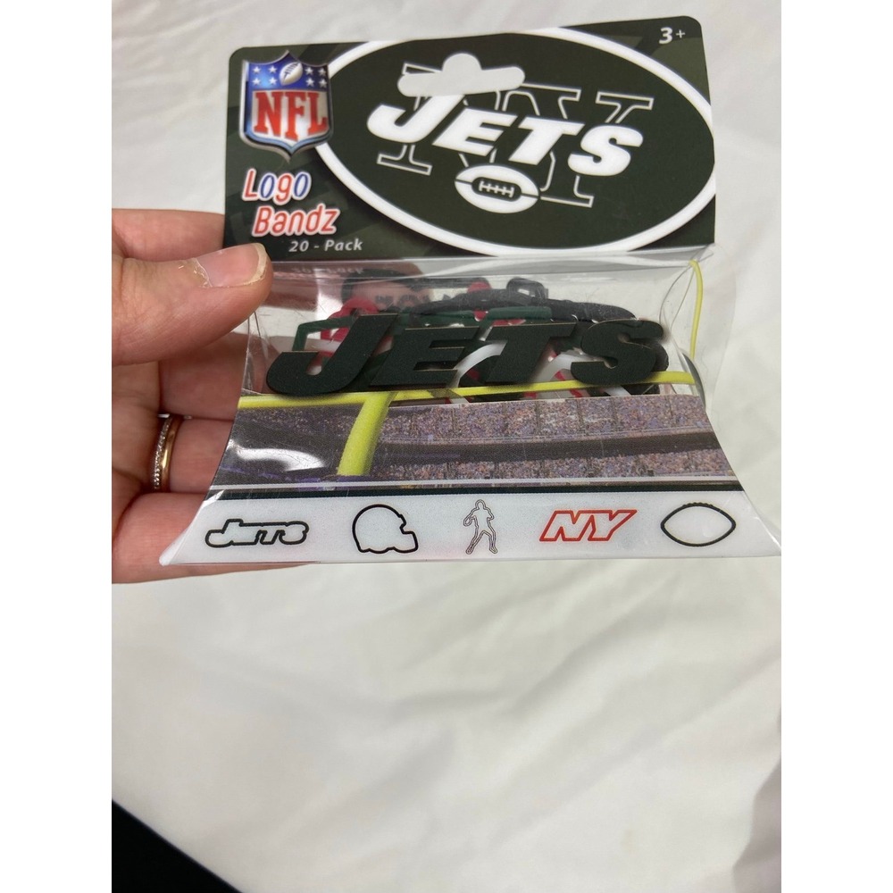 NEW NFL Logo Bandz New York Jets football rubber bands bracelets collection pack - Picture 5 of 5